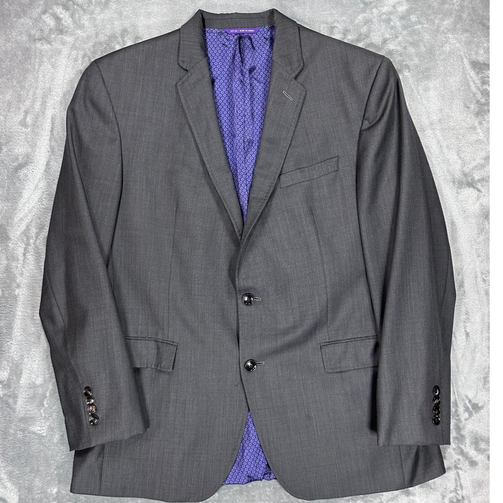 Ted Baker London Endurance Jay CT Mens 44R Wool Suit Jacket Blazer Charcoal Gray